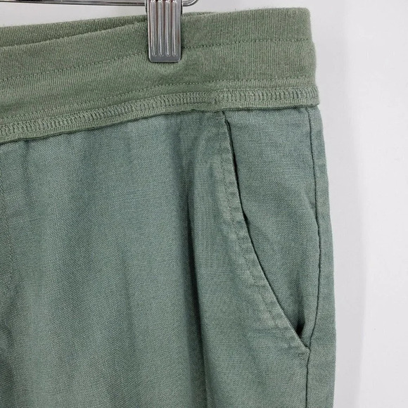 Lucy‎ Activewear Women's Linen Blend Crop Casual Pants Green Size XS - Picture 5 of 11